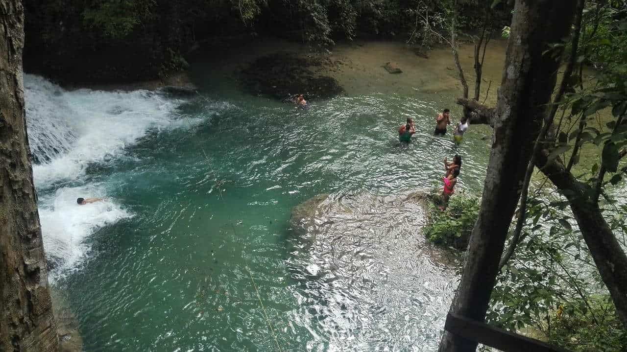Swimming Below the Waterfalls